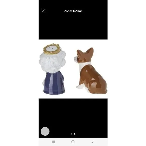 COPY - Queen and Corgi salt and pepper shakers